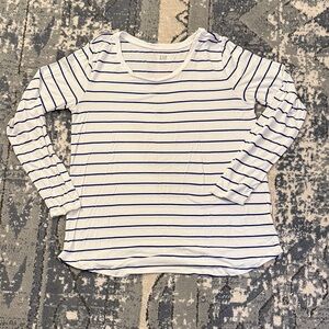 GAP Blue and White Striped Tee